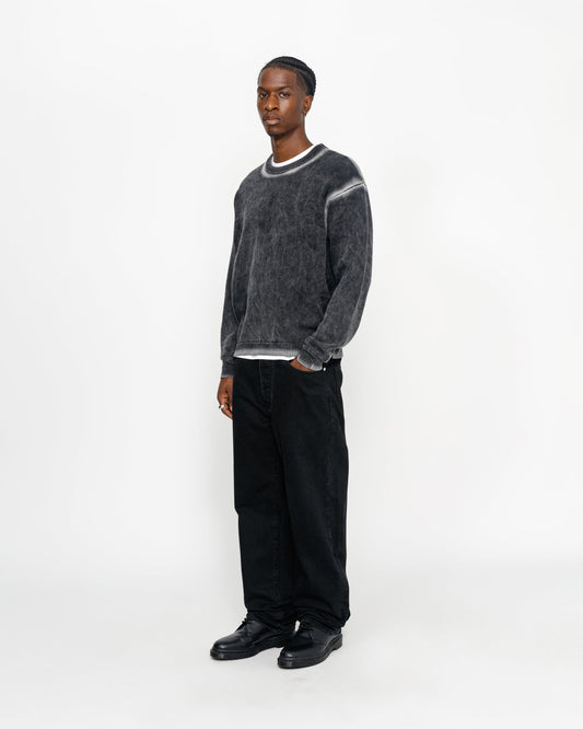 PULL RAS DU COU EN COTON TRICOTÉ DÉLAVÉ