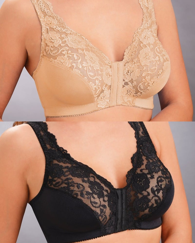 🎁1 acheté = 1 offert🎁 - Soutien-gorge en dentelle extensible à fermeture avant