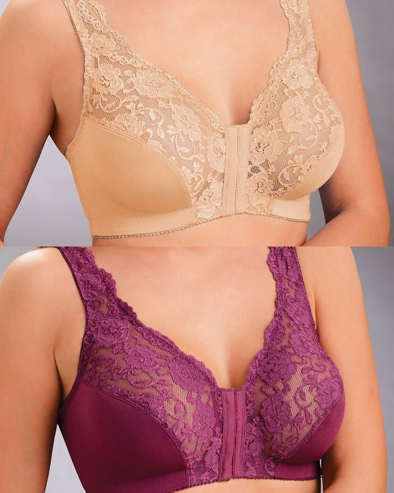 🎁1 acheté = 1 offert🎁 - Soutien-gorge en dentelle extensible à fermeture avant