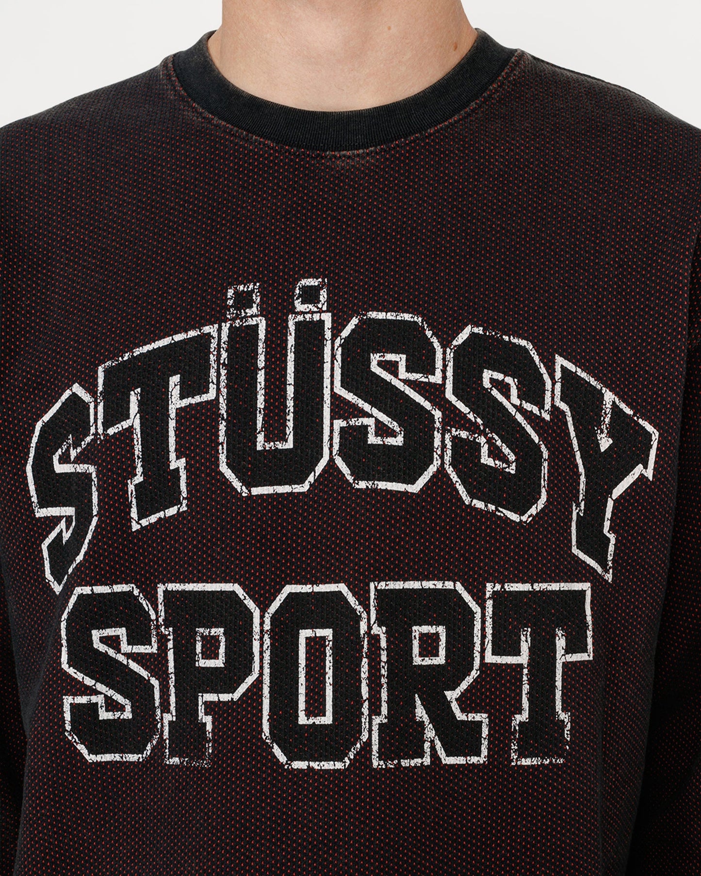CREW COTON BICOLORE EN MAILLE FILET