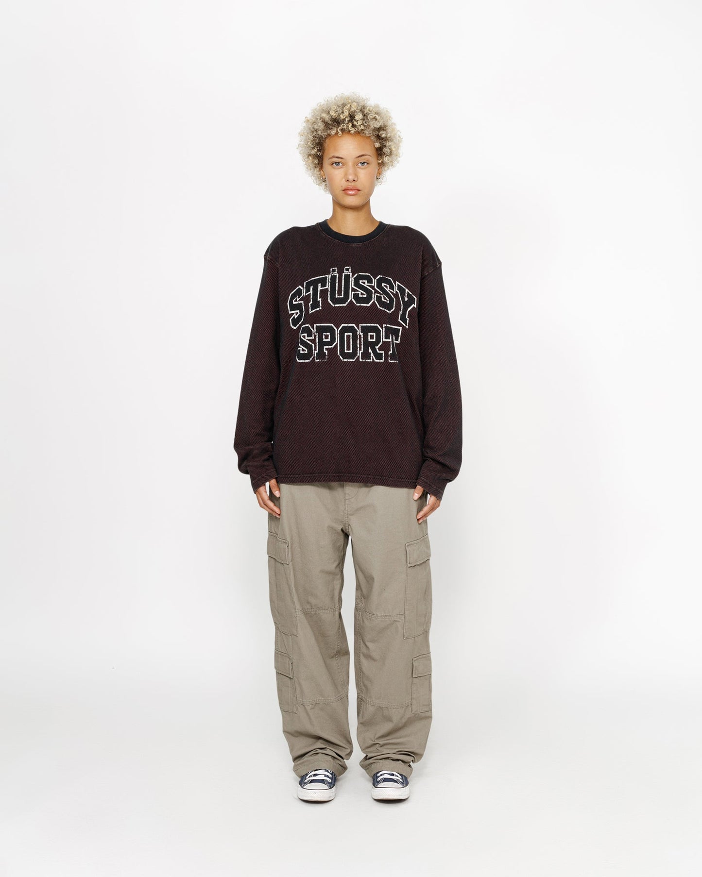 CREW COTON BICOLORE EN MAILLE FILET