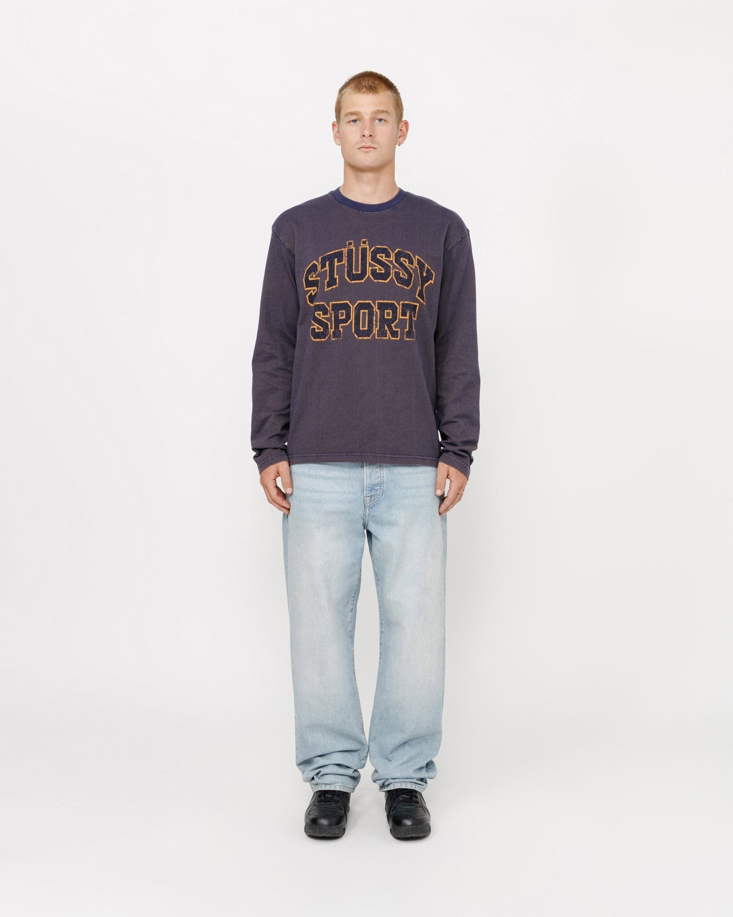 CREW COTON BICOLORE EN MAILLE FILET