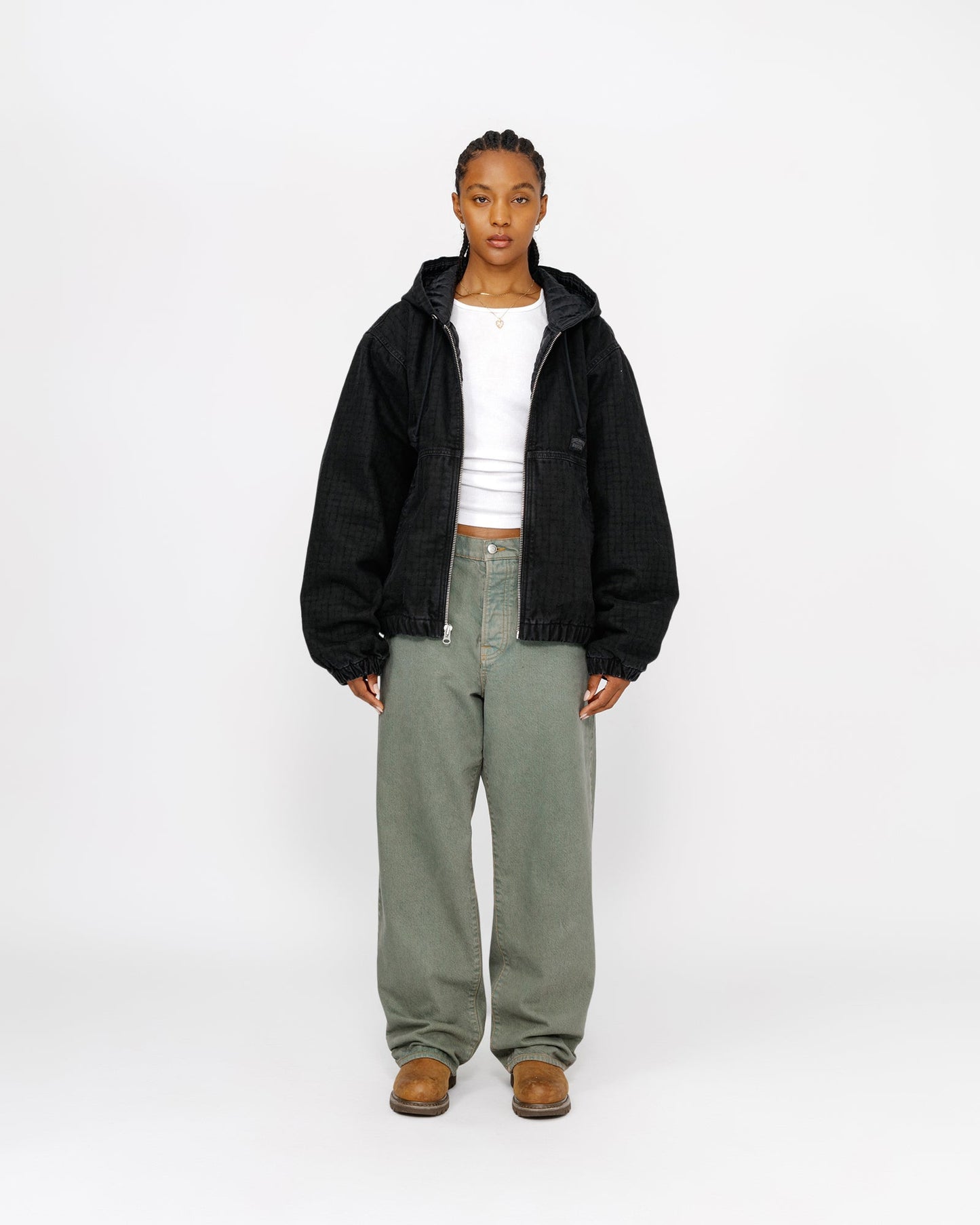 BLOUSON DE TRAVAIL TOILE AIGUILLETÉE