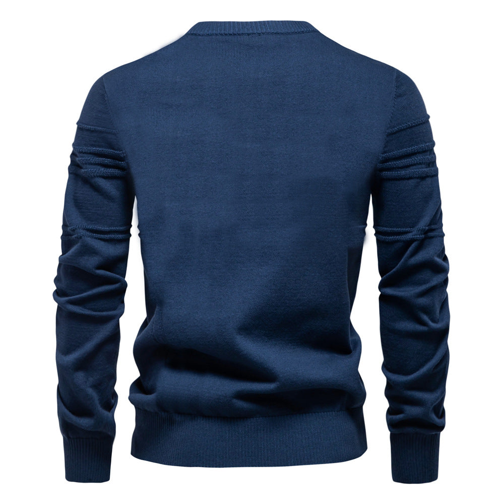 Pull ras du cou rayé pour homme