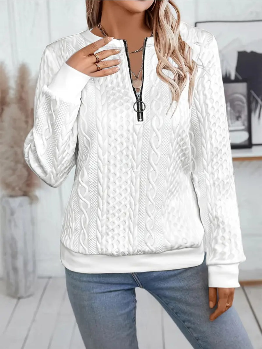 ✨Meilleures ventes 2025 - Sweat-shirt 1✨ Sweat-shirt élégant à imprimé serpent pour femme, fermeture éclair, manches longues, col rond, décontracté