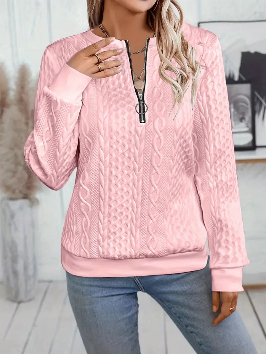 ✨Meilleures ventes 2025 - Sweat-shirt 1✨ Sweat-shirt élégant à imprimé serpent pour femme, fermeture éclair, manches longues, col rond, décontracté