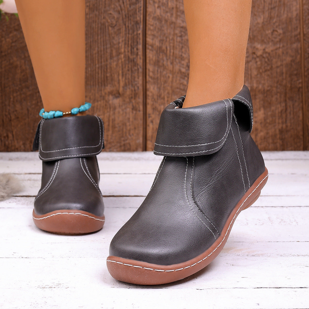 ⏰Dernier Jour ! 45% de RABAIS🔥Bottes de Marche Orthopédiques en Cuir Véritable pour Femmes