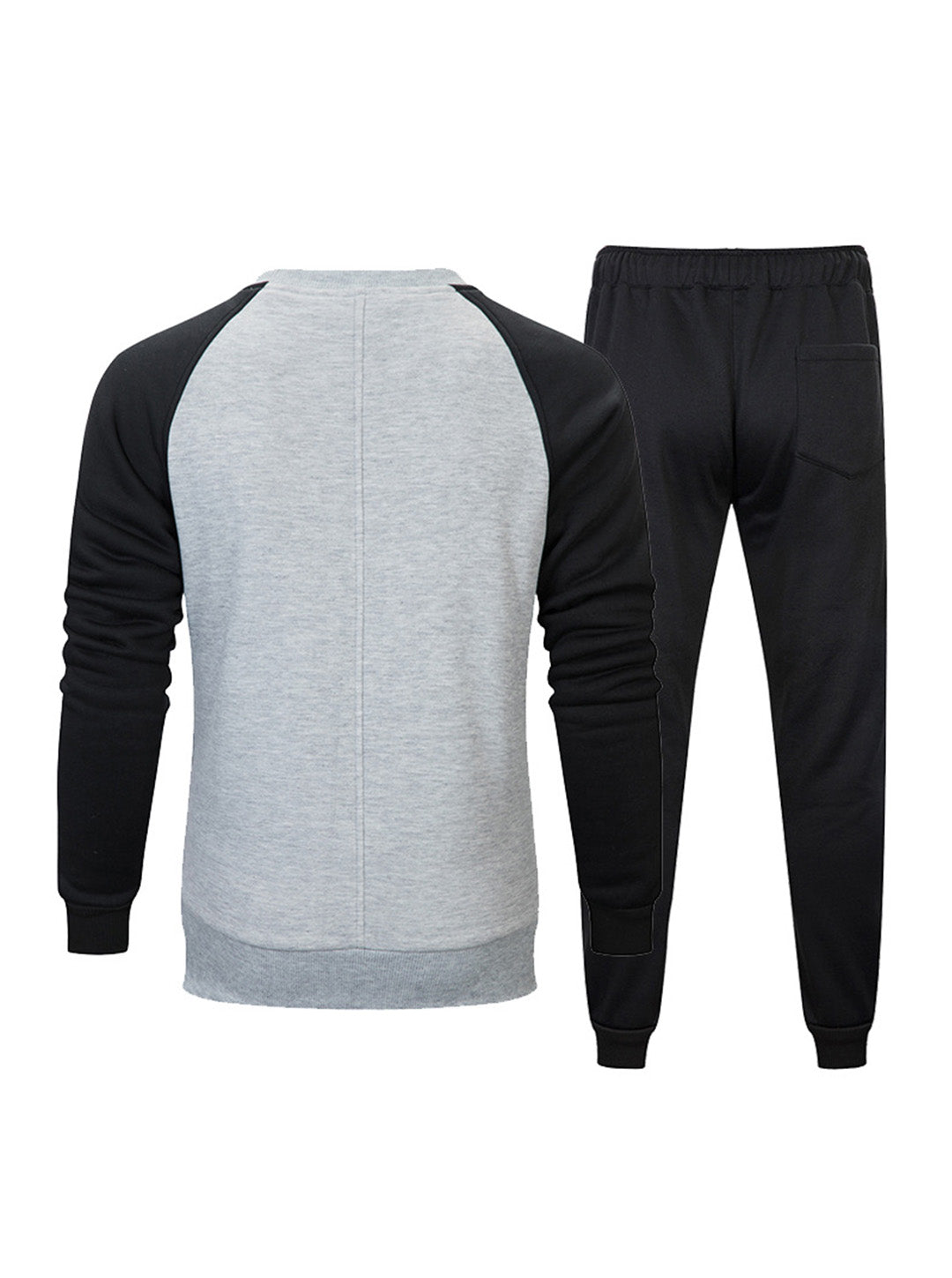 Frottee-Rundhalspullover mit Sweatpants mit elastischem Bund