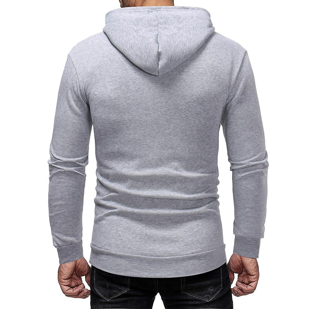 Herren Basic einfarbiger Kapuzenpullover